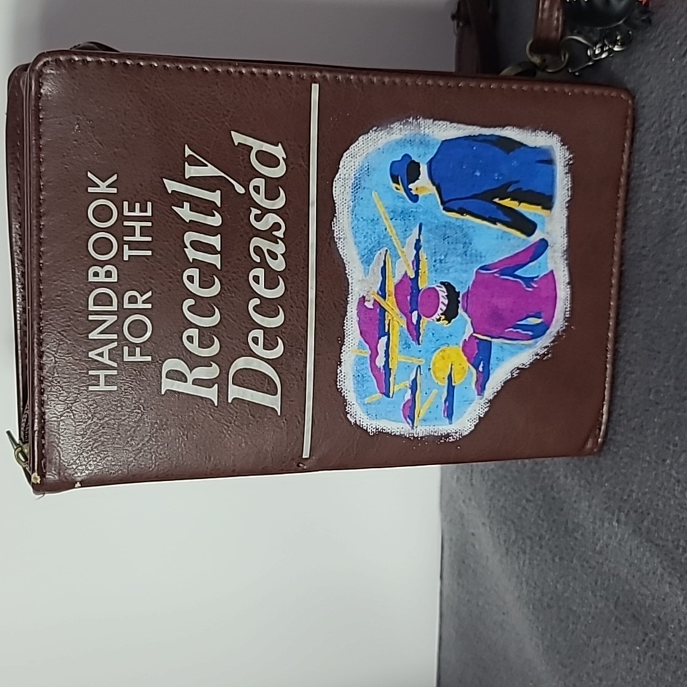 Beetlejuice Handbook for the Recently Deceased Book Crossbody Bag With Charms